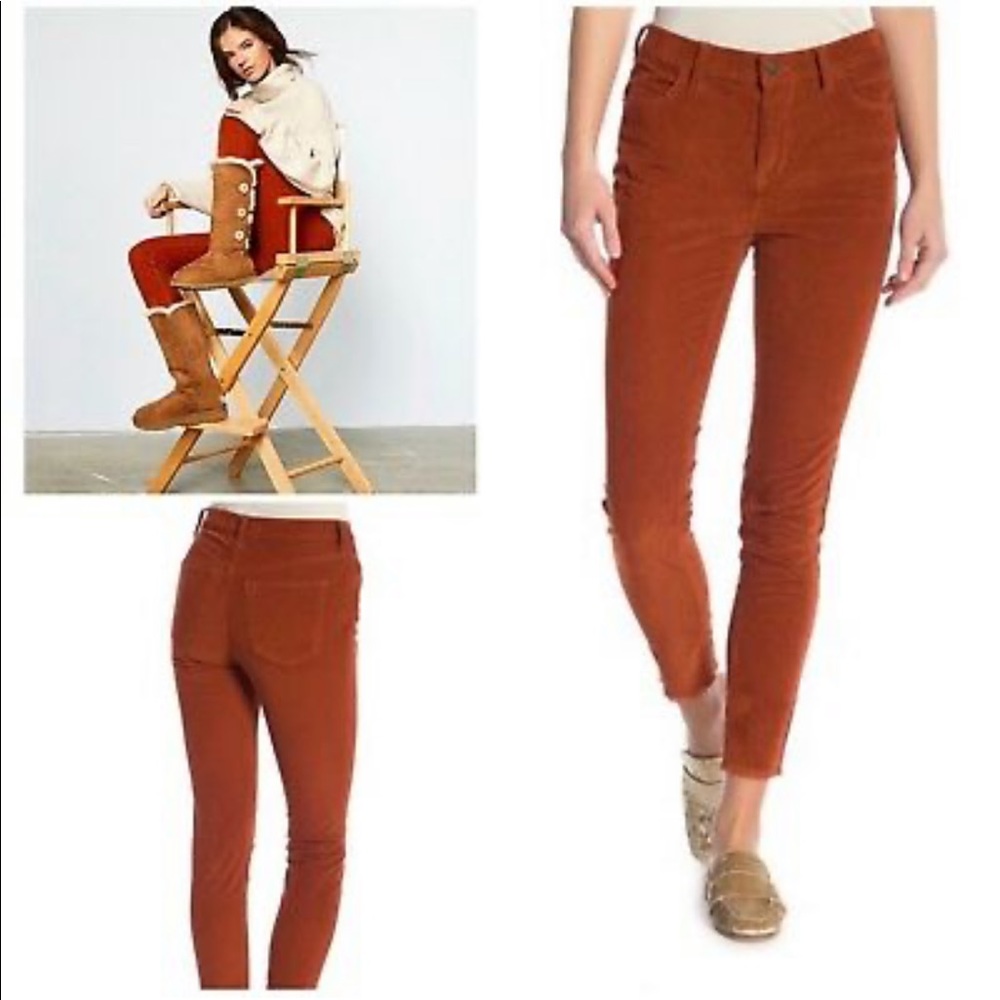 Free People corduroy pants - rust color